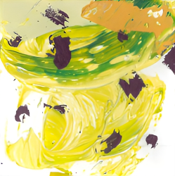 Banana split painting by Adrian linked to eshop page 