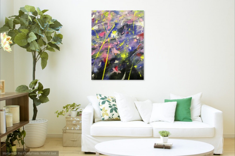 expressionism art painting violet flowers